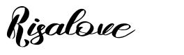 Risalove schriftart