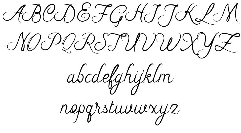 Riska Script font specimens