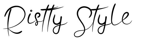 Ristty Style font