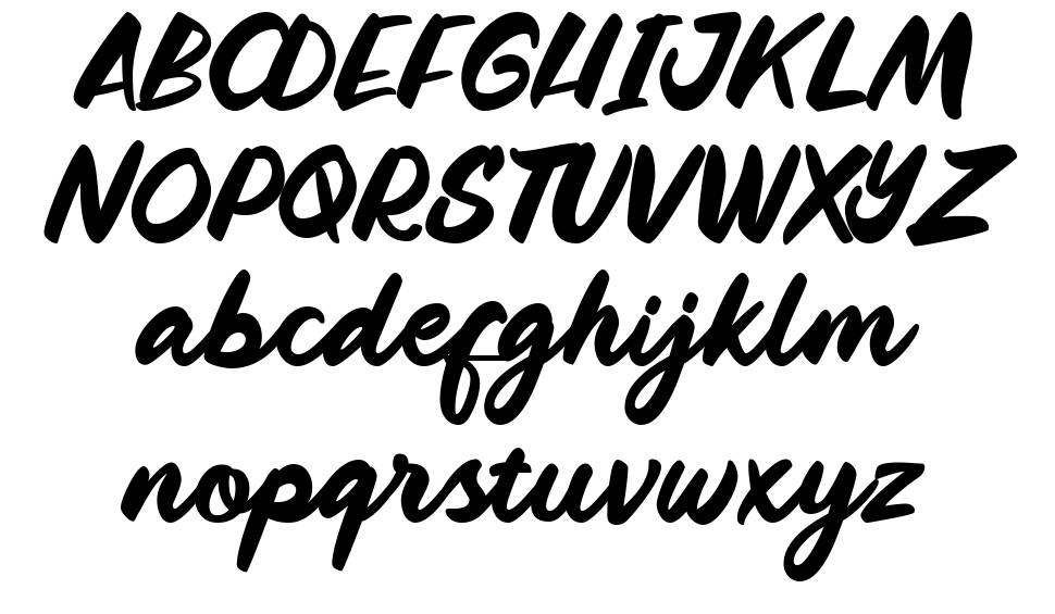 River Script font Örnekler