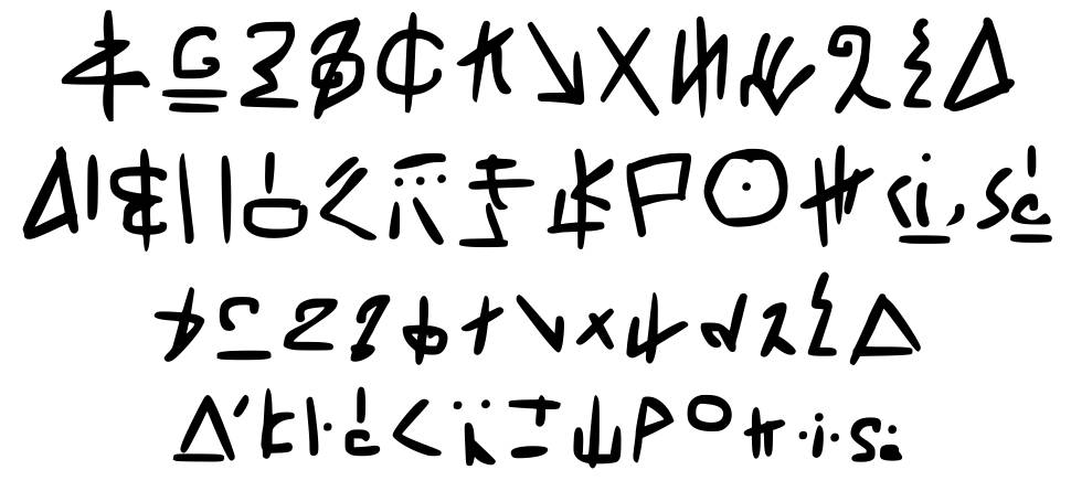 Rivworld Font 字形 标本
