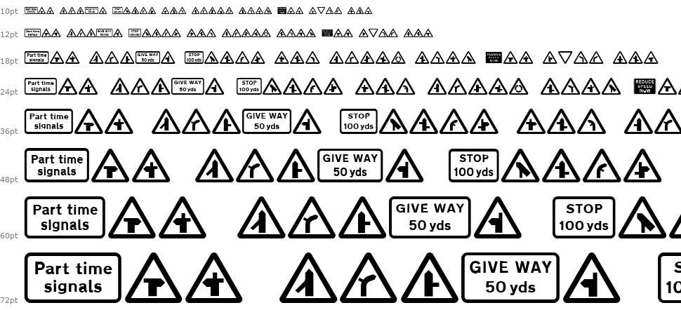 Road Caution Signs UK Part 1 字形 Waterfall