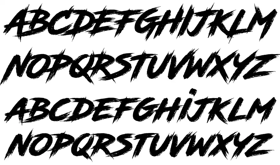 Road Rage font specimens