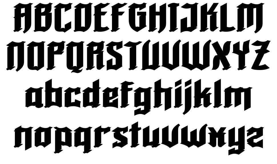 Roback font specimens