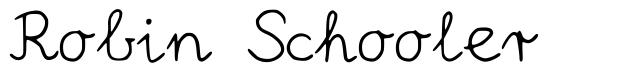 Robin Schooler шрифт