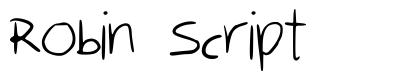 Robin Script font