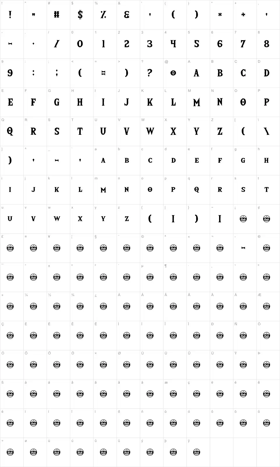 Roblox Map Robloxfont character map