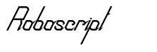 Roboscript písmo