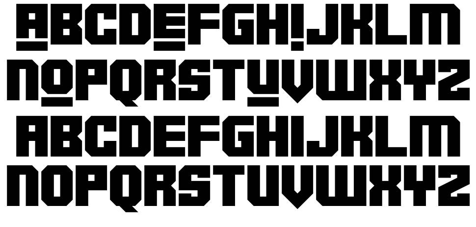 Robotronica font Örnekler