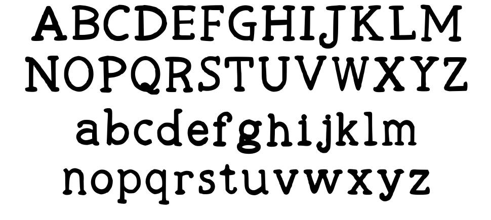Robs Typewriter font specimens