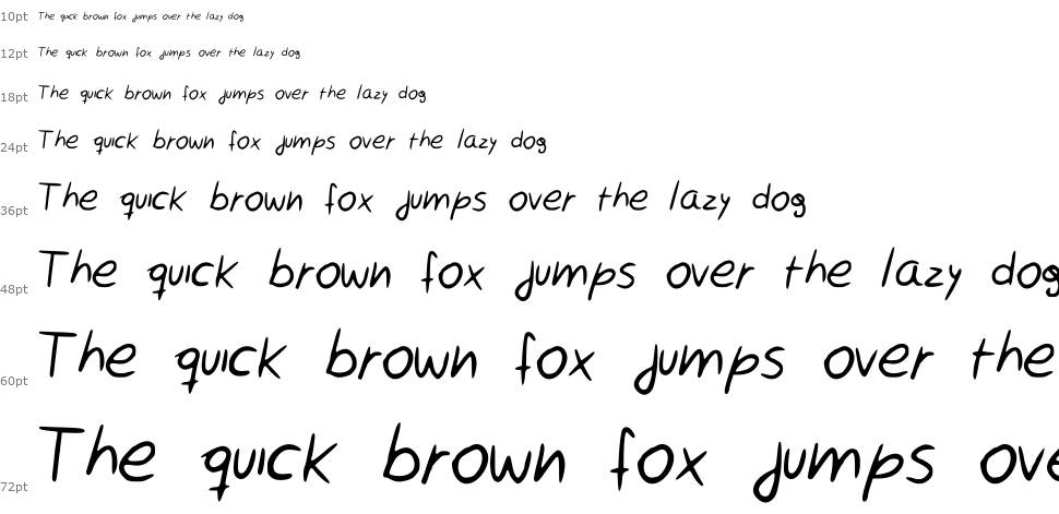 Rocchy's handwriting font Waterfall