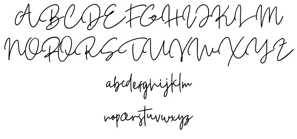 Rochestar Signature font specimens