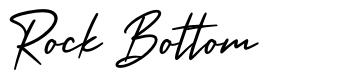 Rock Bottom font