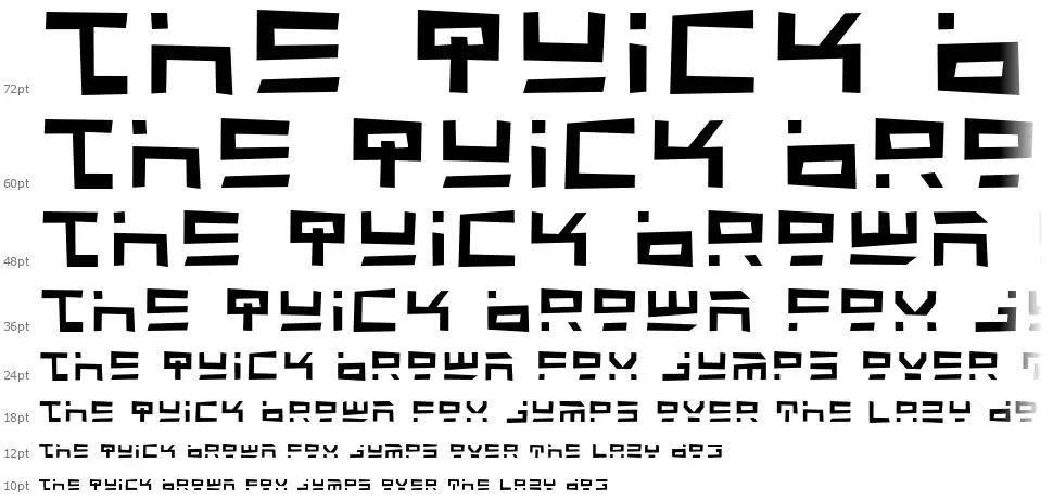 Rocket Typefont waterfall