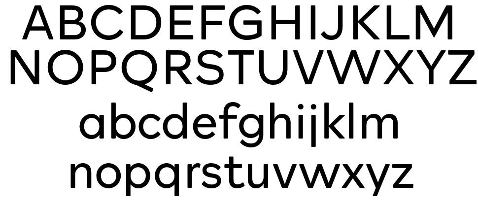 Rockford Sans 字形 标本