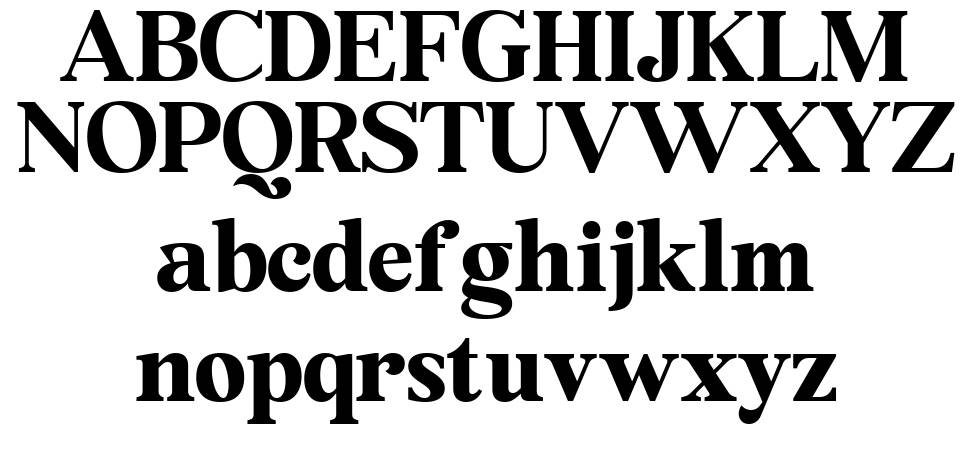 Roklin font specimens