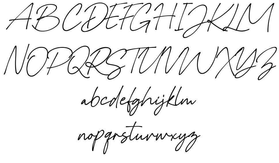 Rolasan Signature font specimens