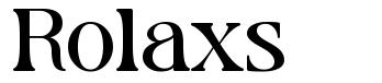 Rolaxs шрифт