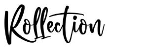 Rollection font