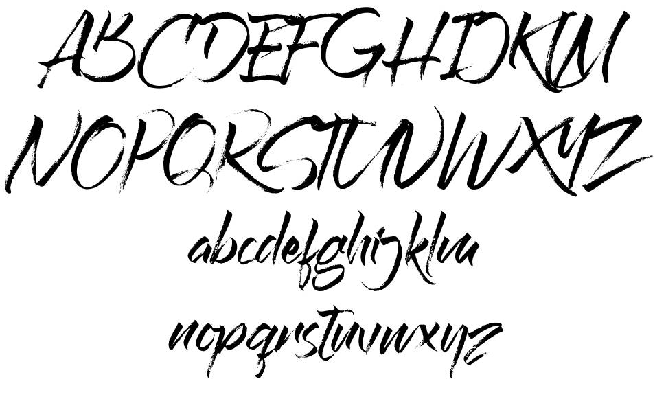 Rolling Out schriftart vorschau