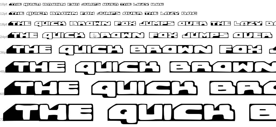 Rollover font Waterfall