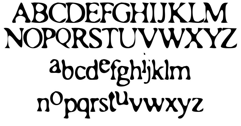 Roman Acid font specimens