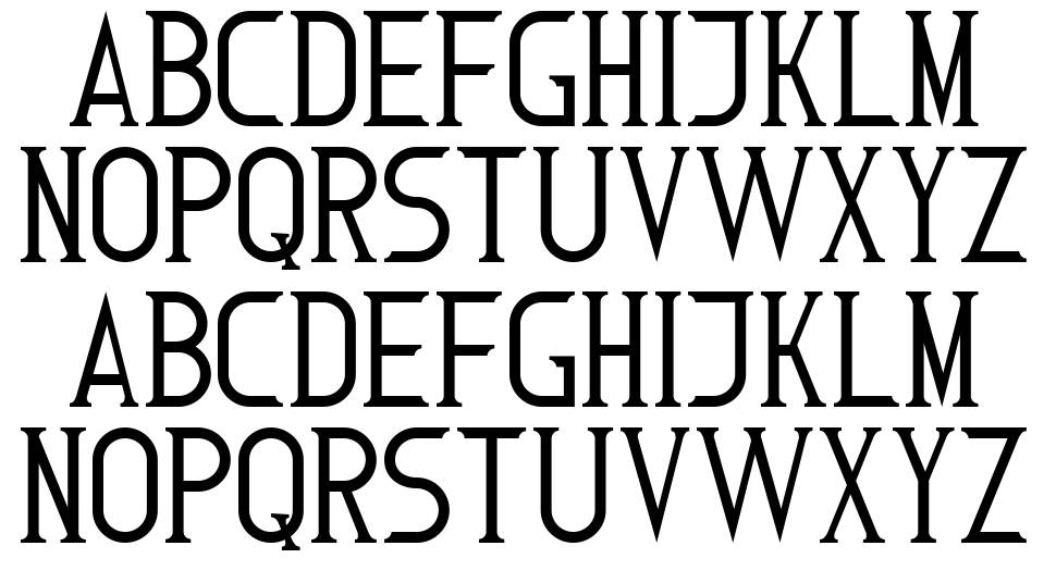 Roman Font 7 字形 标本