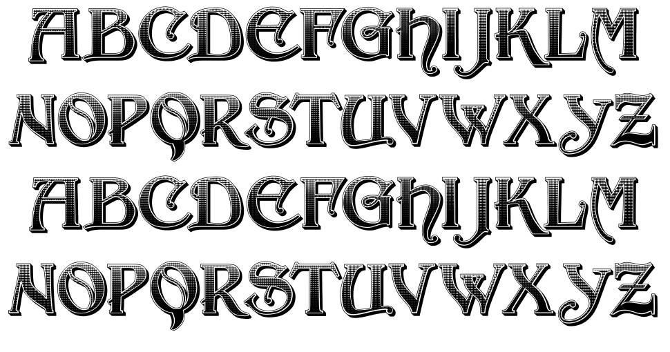 Roman Gradient font Örnekler