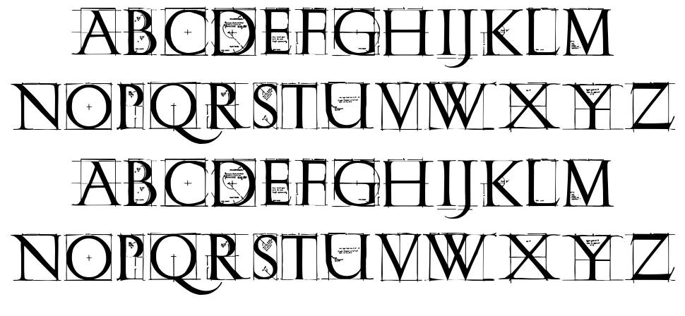 Roman Grid Caps 字形 标本
