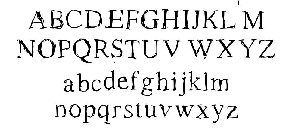 Roman New Times 字形 标本