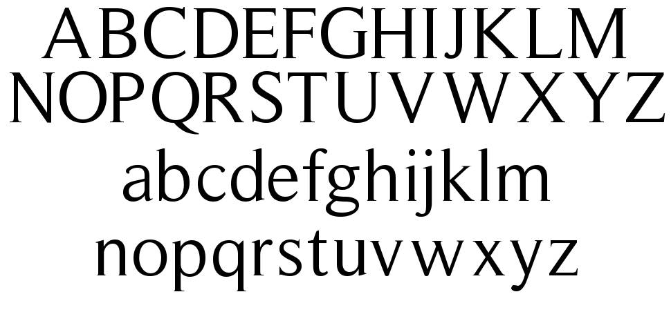 Roman Serif fonte Espécimes