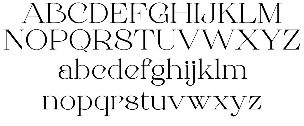 Roman Sophisticated font Örnekler