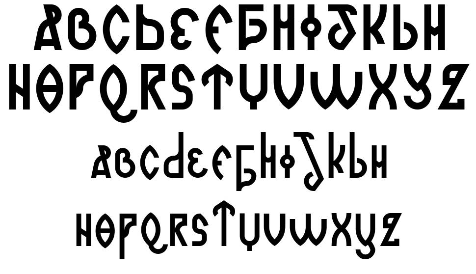 Romanjo 字形 标本