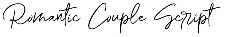 Romantic Couple Script písmo