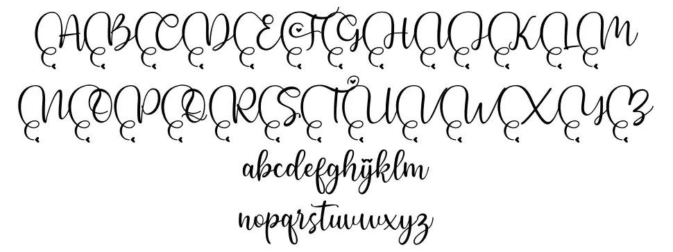 Romantic Fantasy font Örnekler