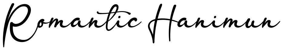 Romantic Hanimun font