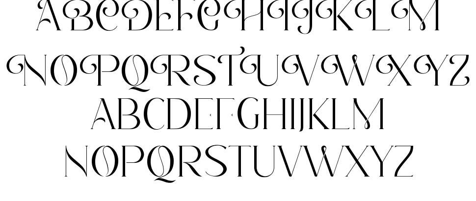 Romantic Serif font specimens