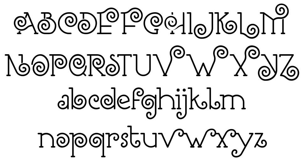 Romantine font specimens