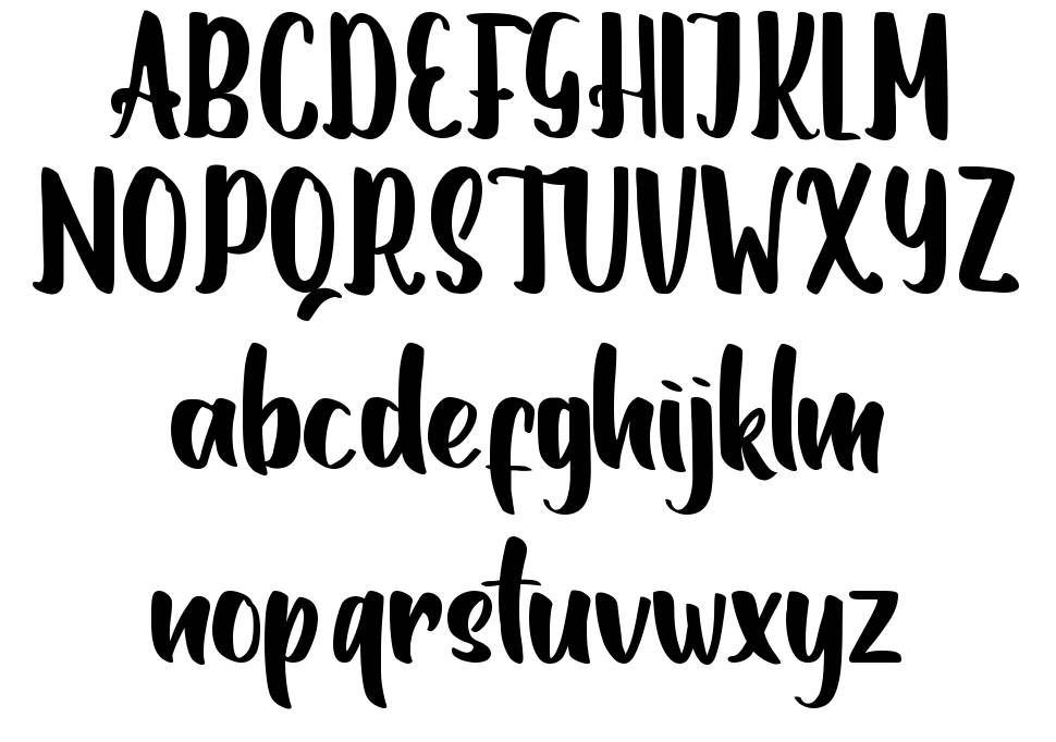Romanttica 字形 标本