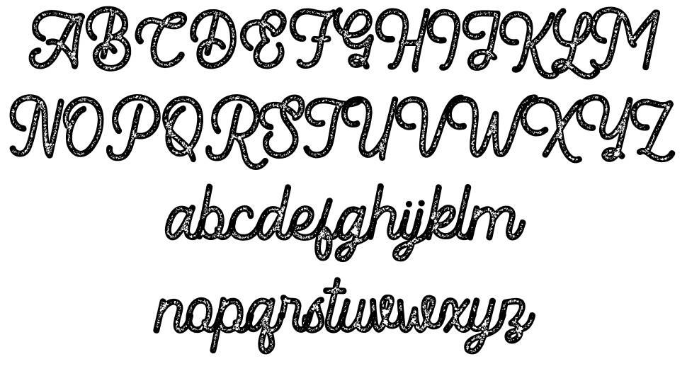 Romedhal Script font specimens