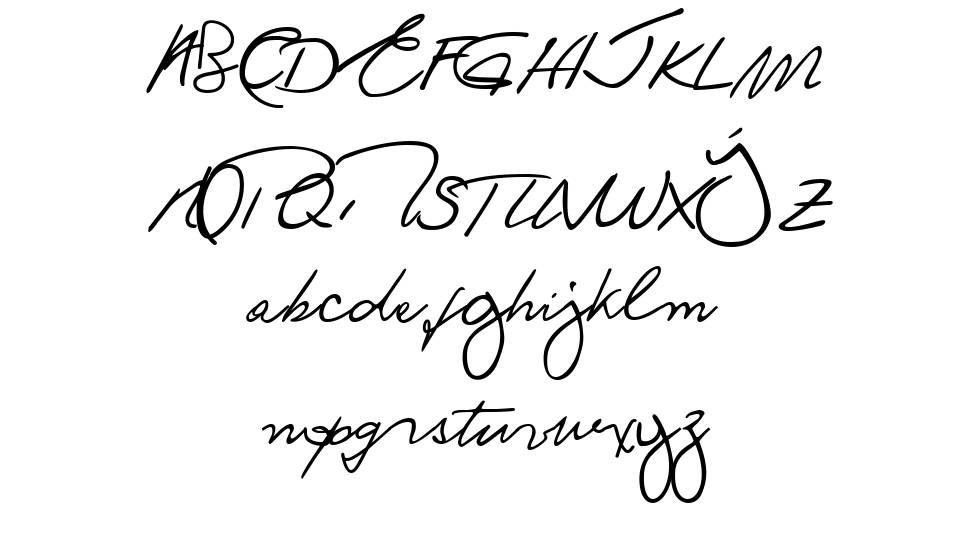 Ronald Handwriting písmo Exempláře