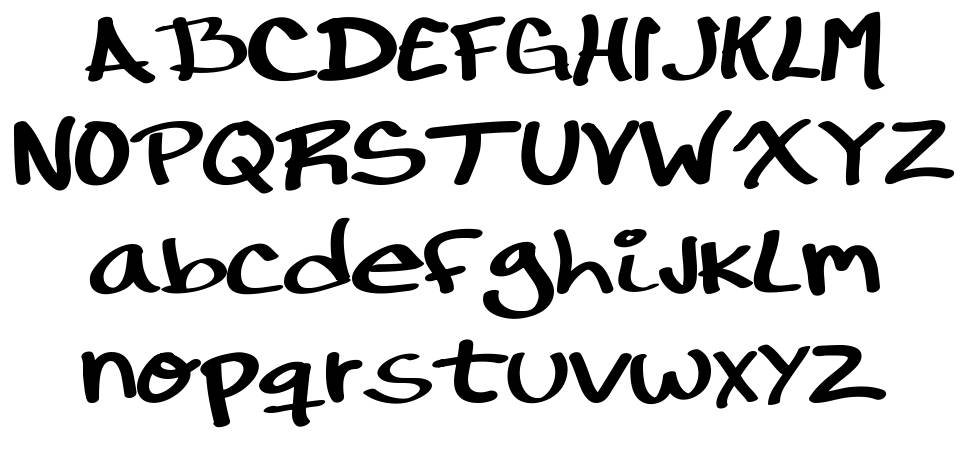 RonDRs Script font specimens