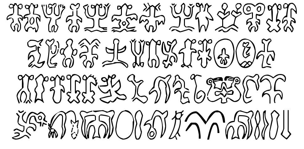 Rongorongo font specimens