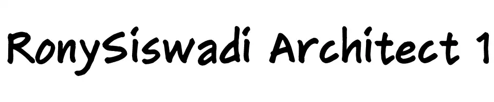RonySiswadi Architect 1 font by Rony Setya Siswadi | FontRiver