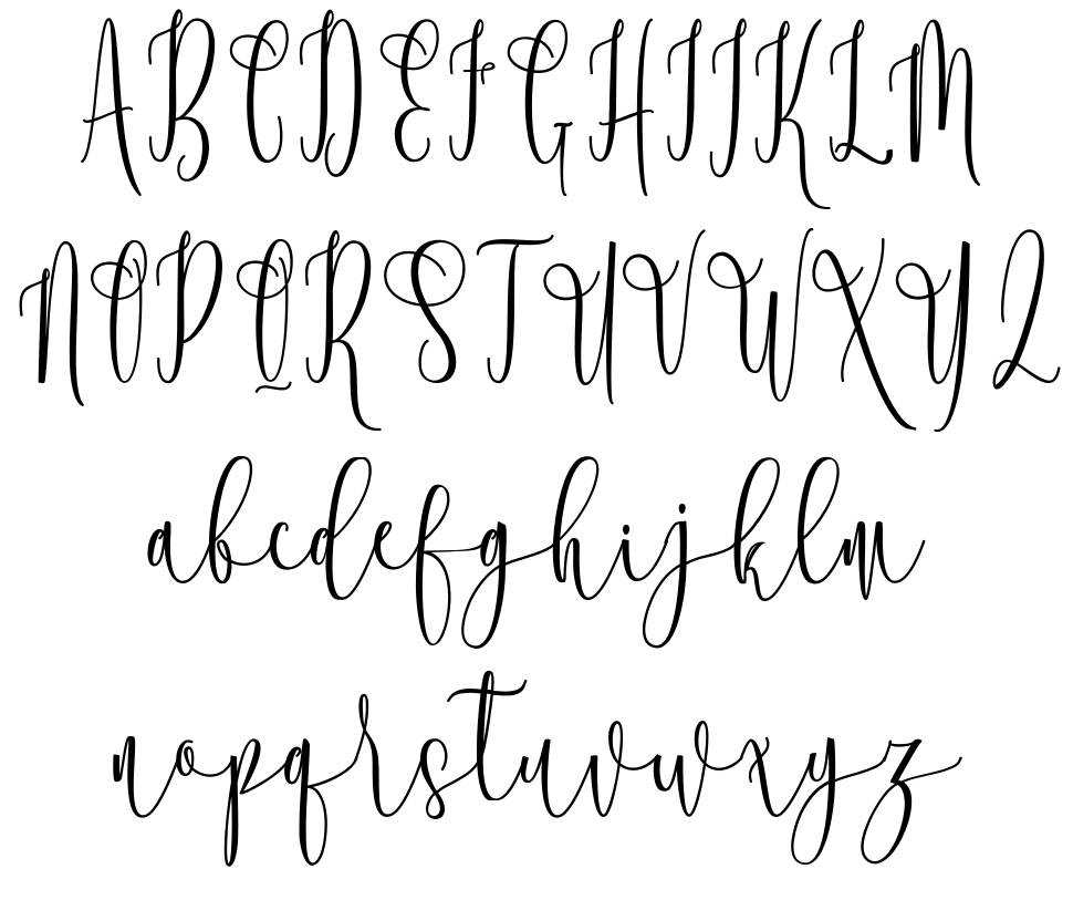 Rooster Script font specimens