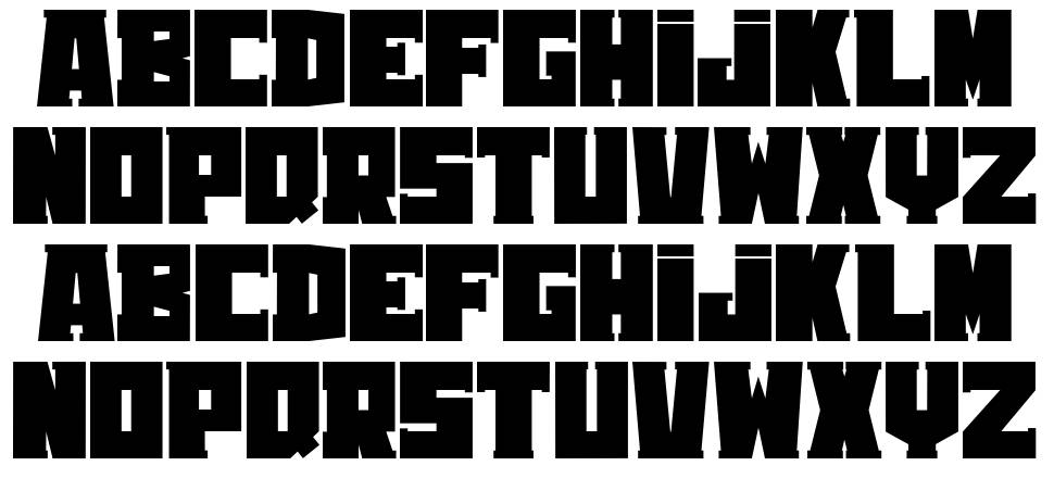 Rooster Serif písmo Exempláře