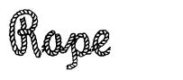 Rope 字形