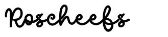 Roscheefs шрифт