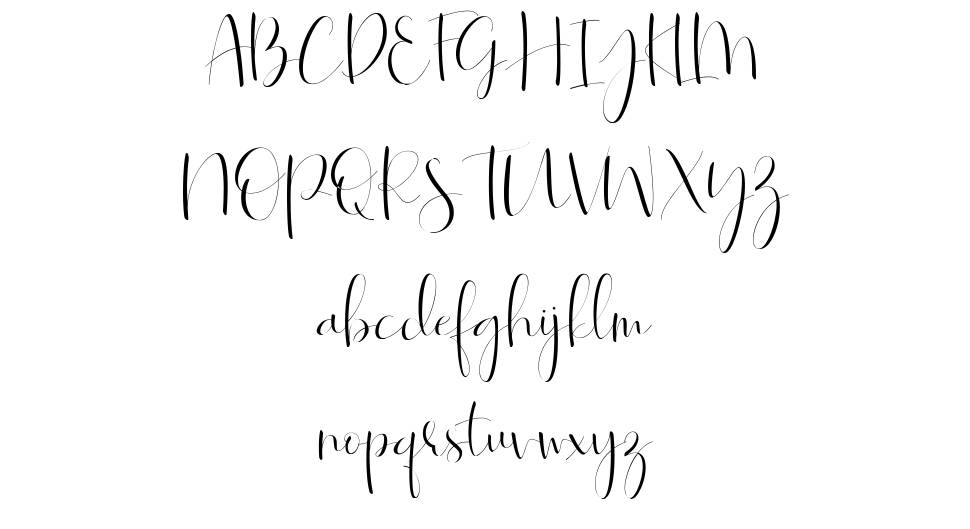 Roselyne font specimens