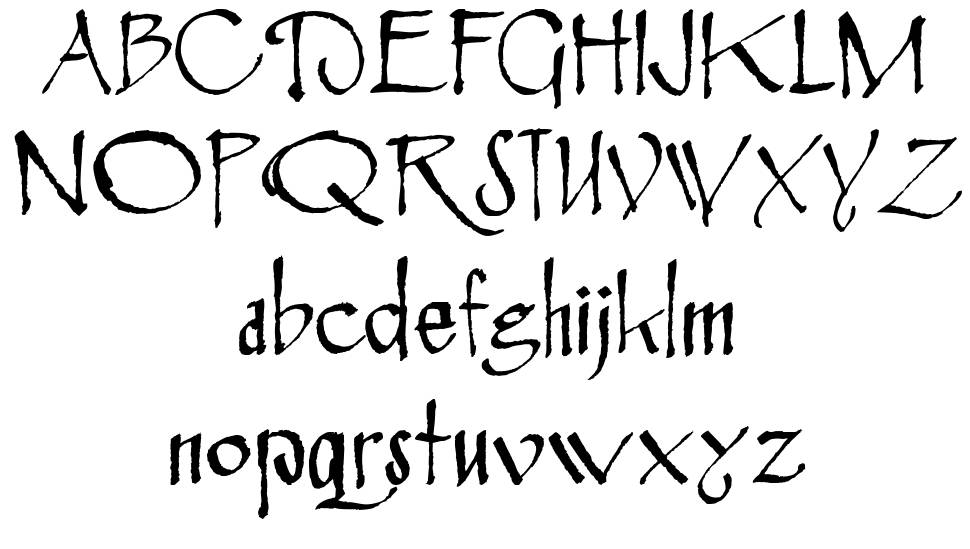Rosemary Roman 字形 标本